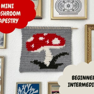 Mushroom Crochet Wall Hanging Pattern