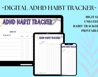 ADHD Habit Tracker Daily Habit Tracker Routine Tracking Digital Printable Goodnotes