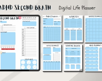 Digital Adhd Planner Undated Planner Daily Adhd Planner Printable Planner Adhd Planner Goodnotes Digital Planner Adhd Adult