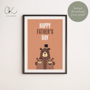 Father&#39;s Day Poster | Portrait | Printable | Instant | Wall Art (A4 and A3)
