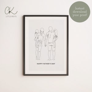 Father&#39;s Day Poster | Portrait | Printable | Instant | Wall Art (A4 and A3)
