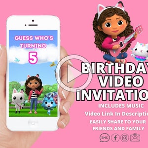 Gabby Birthday Video Invitation,