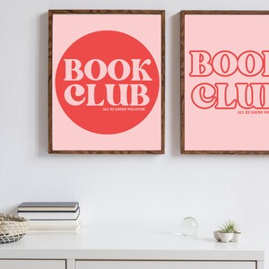 Book Club minimal digital print