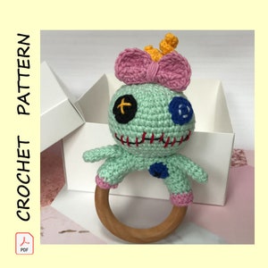 Scrump Rassel häkeln Anleitung Inspiriert Scrump Baby Voodoo DIY Puppe Poppet Amigurumi Strickanleitung PDF Download Gehäkelter Held Digital Download