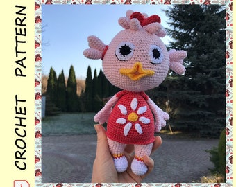 Patita Lulu Crochet Pattern Inspired Duck Amigurumi stuffed Doll DIY tutorial PDF Download Crochet plushie Doll Digital Download