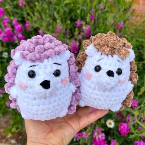 Ouriço fofo de crochê, pelúcia amigurumi, animal, ouriço de mesa, ideia de presente, brinquedo de carinho, feito à mão, macio, personalizado, desenho animado, presente de herói