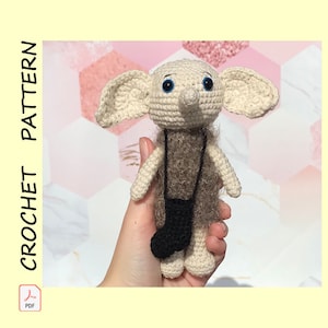 Dobby Elf Crochet Pattern Inspired Amigurumi tutorial PDF Download Doll Handmade crochet house elf dobby is a free DIY elf Digital Download