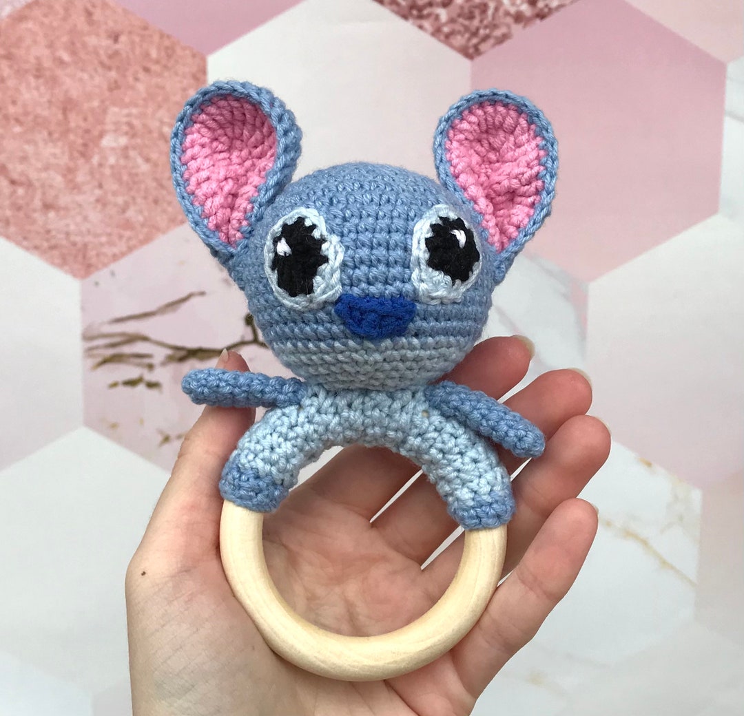 Stitch Crochet Rattle Plushie Toy Teething Baby Doll Stitch Toy Kids ...