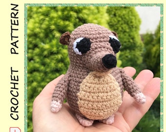 Mossy Shrew Crochet Pattern toy Inspired Puffin Stuffed DIY tutorial PDF Download Digital Baby Gift Woodland toy Amigurumi Children friend