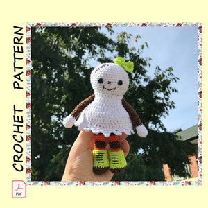 Ghost Boo Baby Crochet Pattern Plushie Amigurumi Friendly Project Spirit Halloween Decoration  Halloween Amigurumi tutorial PDF Download