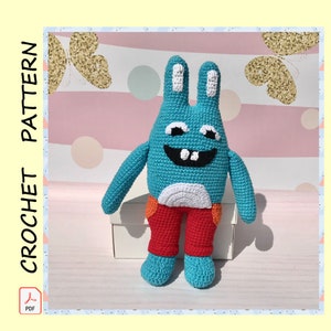Bingo Bronson Crochet Pattern Inspired Amigurumi stuffed DIY tutorial PDF Download Plushie Digital Download Bunny gift Kawaii Character toy