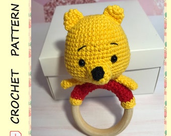 Pooh crochet Pattern Inspired Amigurumi stuffed Pooh DIY tutorial PDF File Download Handmade plushie hero Digital Winnie Download