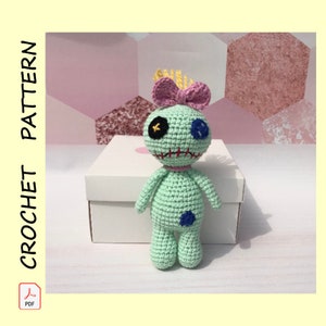 Scrump Inspired Crochet toy Pattern Voodoo DIY Cartoon Poppet doll Scrump Amigurumi tutorial PDF Download Knit hero gift Digital Download