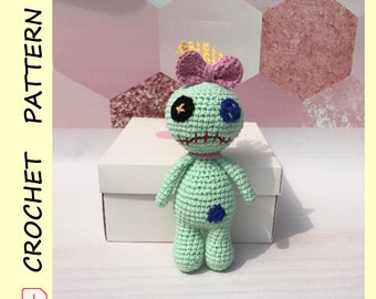 Scrump Inspired Crochet toy Pattern Voodoo DIY Cartoon Poppet doll Scrump Amigurumi tutorial PDF Download Knit hero gift Digital Download