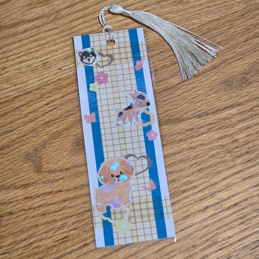 Aesthetic Puppy Dog Deco Bookmark - Etsy