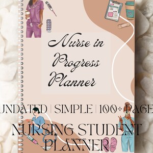 Nursing Student Planner| SIMPLE &quot;IT&quot; Girl, Nursing Student Planner| Undated, Downloadable/ Fillable PDF| GoodNotes| Windows| Ipad Planner