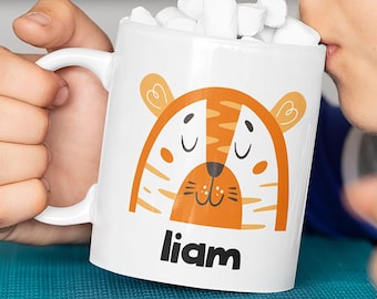 Caneca personalizada com nome de gato | Caneca de café personalizada com nome para amante de gatos