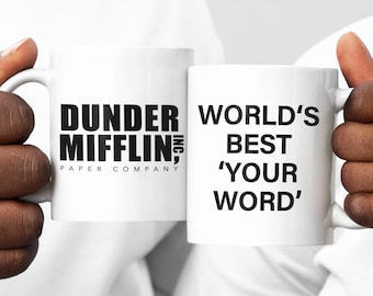 Personalized Dunder Mifflin Mug | The Office Funny Coworker Gift
