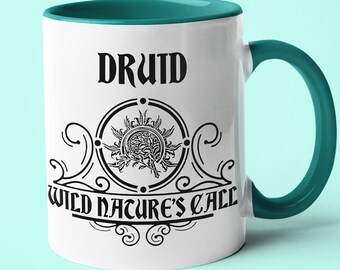 Mug druide Baldur's Gate 3, cadeau du jeu Donjons et dragons, cadeau D&D du jeu de rôle fantastique Baldurs Gate, Dungeon Master Cup