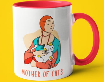 Tasse de mère de chats, tasse mignonne de maman de chat, cadeau pour la dame de chat folle, cadeau drôle de dame de chat, cadeau de tasse de chat pour la maman de chat