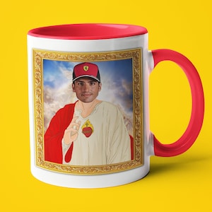 Saint Carlos Sainz Mug, Funny Gift For Carlos Sainz Fan, F1 Fan Mug Gift, Formula 1 Gift