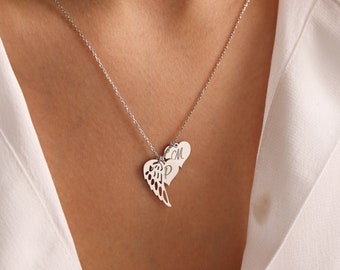 Collar de alas de ángel, regalo de condolencias por la pérdida de un ser querido, joyería para la pérdida de un hijo, esposo, bebé, hija, hermano.
