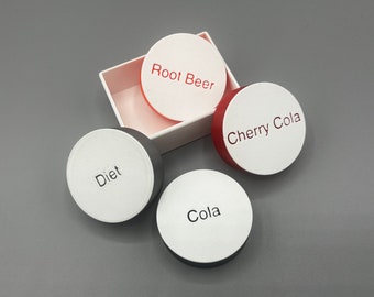 Drinkmate Identifier Lid Toppers-The perfect accessory to your Drinkmate Omnifizz.This will help you identify your dark sodas in the fridge.