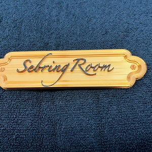 LARGER 11&quot; x 3&quot; This Custom Door Plaque is 3D printed & extremely light weight.Options of fonts to suit your taste.Great personalized gift!