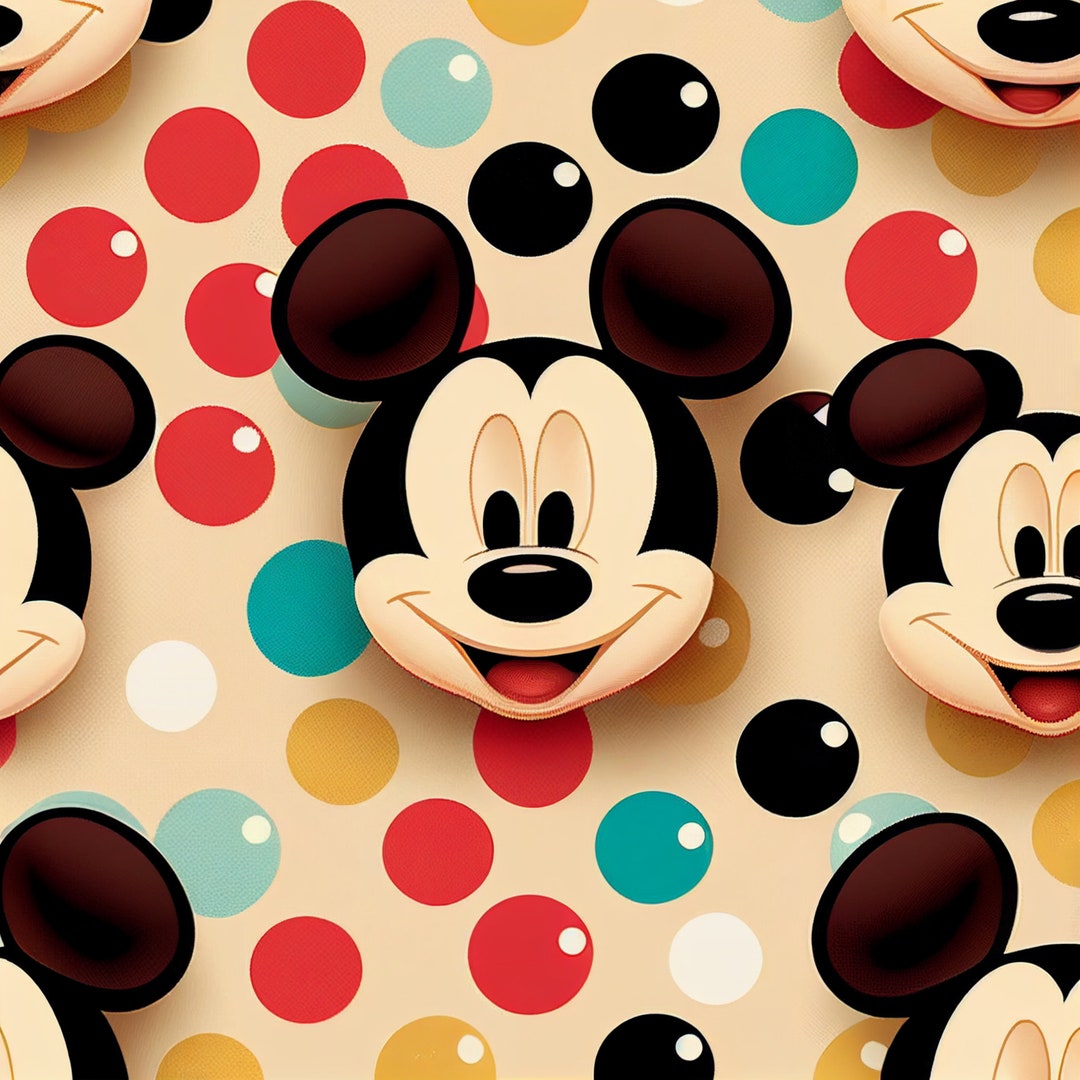 KAWAII MOUSE PLAYHOUSE Friends, Four Pack, Cutest Mickey Pattern - Etsy