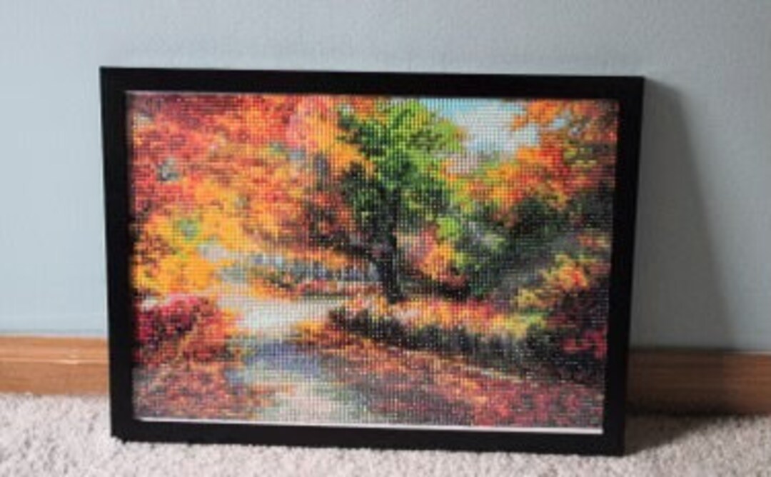 Framed Fall Landscape Diamond Painting Art/wall Decor - Etsy
