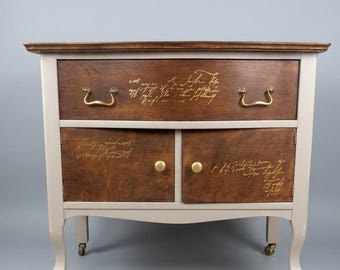 Vintage Birds Eye Maple vanity