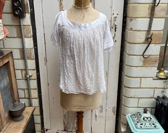 Antique Lace Trimmed Smock/beautiful Vintage Church Smock