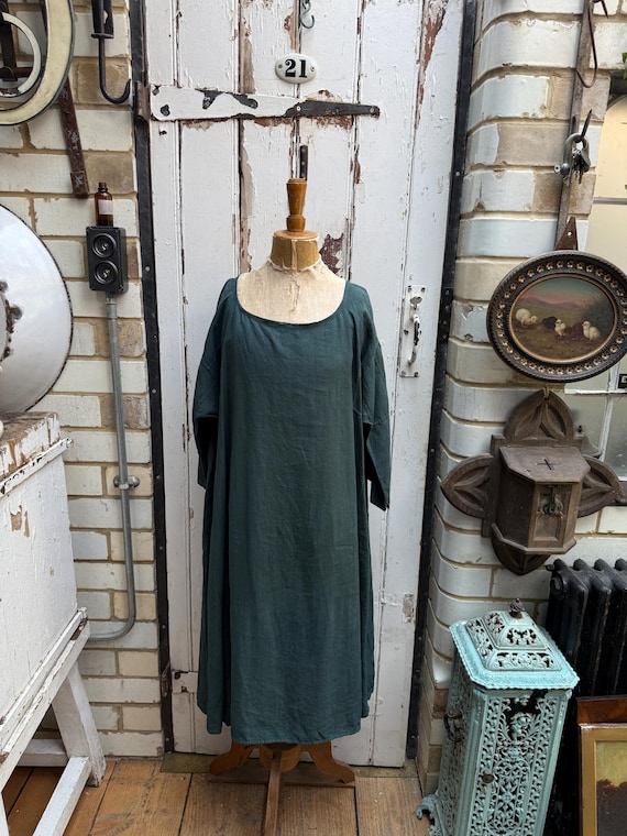 green emerald velvet dress FRNCH Alouette Hunter Green Corduroy Dress at Maria Vincent Boutique main image 0