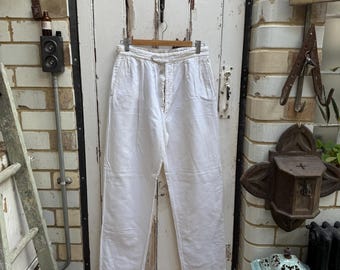 Vintage Mens Wool Pants Size 38x32 1990s Jos A Bank Taupe Woven