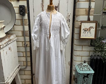【アンティーク】フランス ナイトドレス ホワイト アンティーク】フランス ナイトドレス ホワイト アンティーク