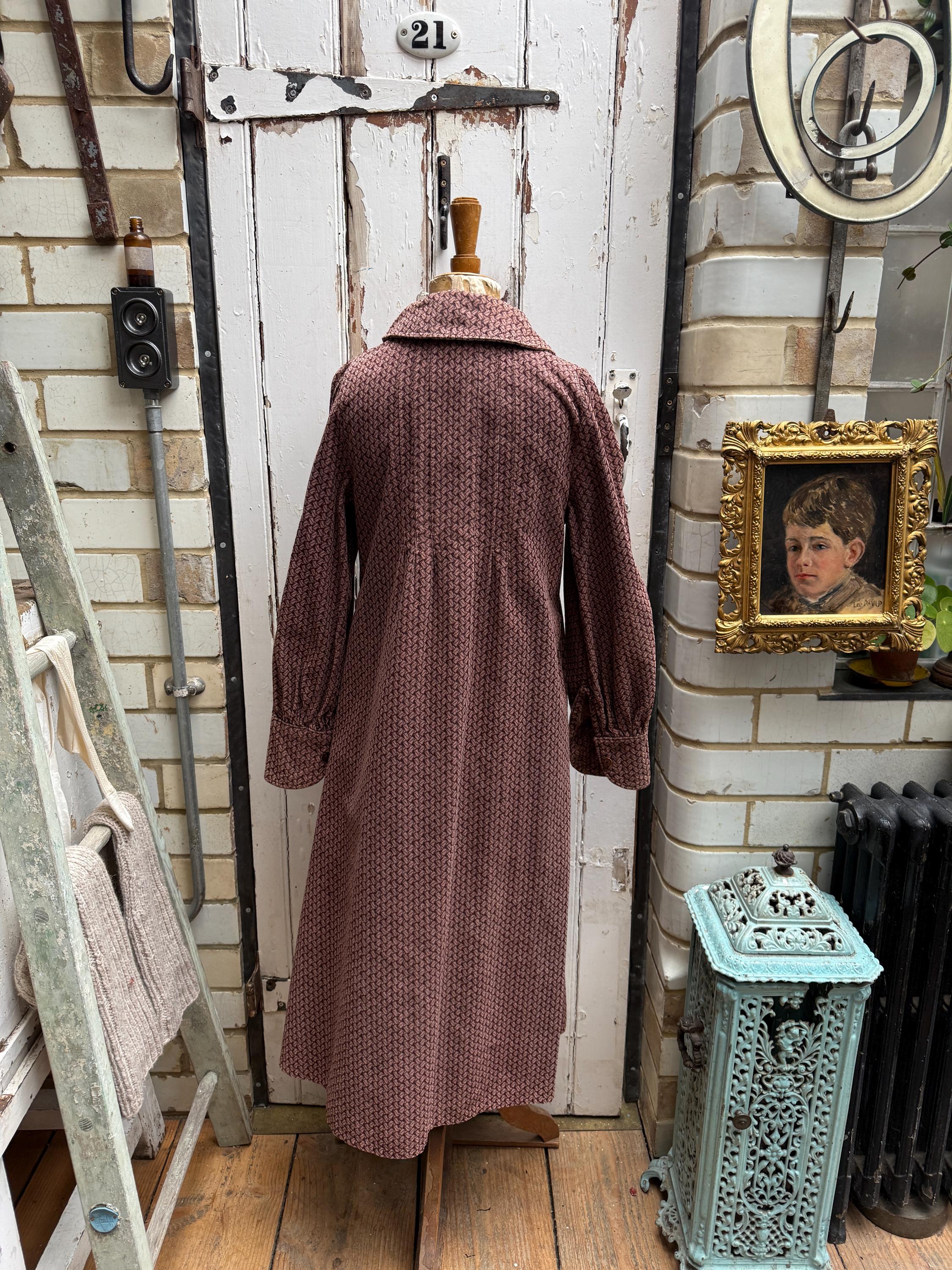 Vintage Laura Ashley Rust Coloured Patterned Needlecord Corduroy
