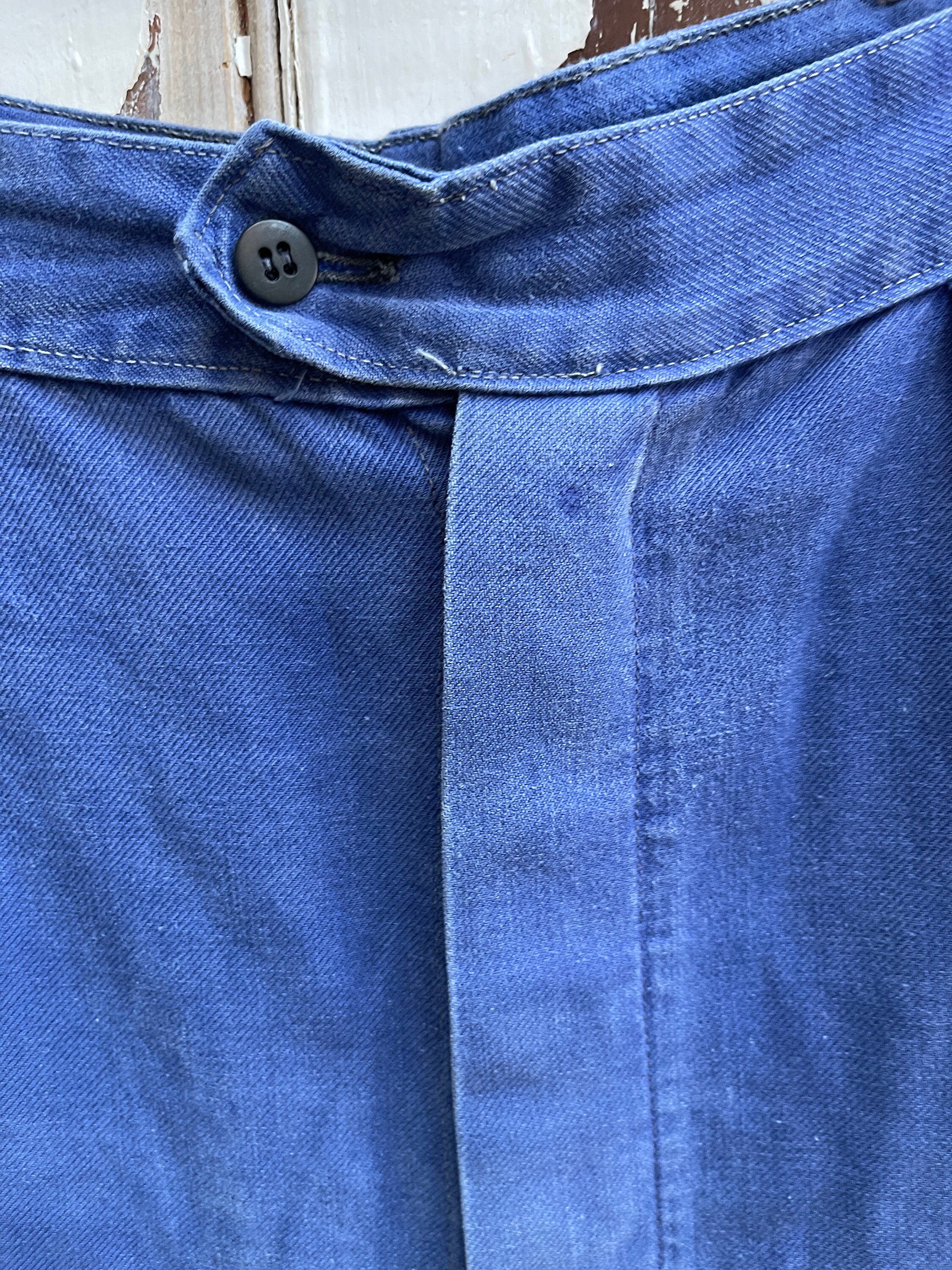 Antique Vintage French Le Pigeon Voyageur Blue Cotton Antique Vintage French Le Pigeon Voyageur Blue Cotton