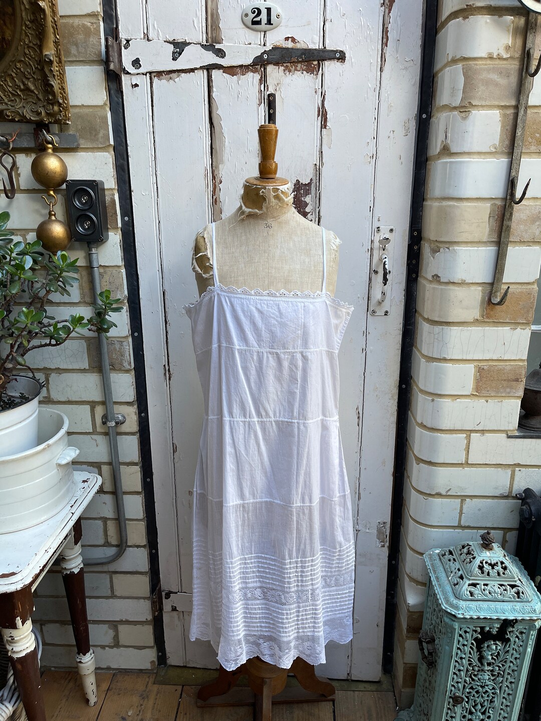 French Slip Dress With Scarf