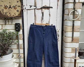 Vintage Japanese Famer's Indigo Dyed Monpe Pants #3956 - Etsy