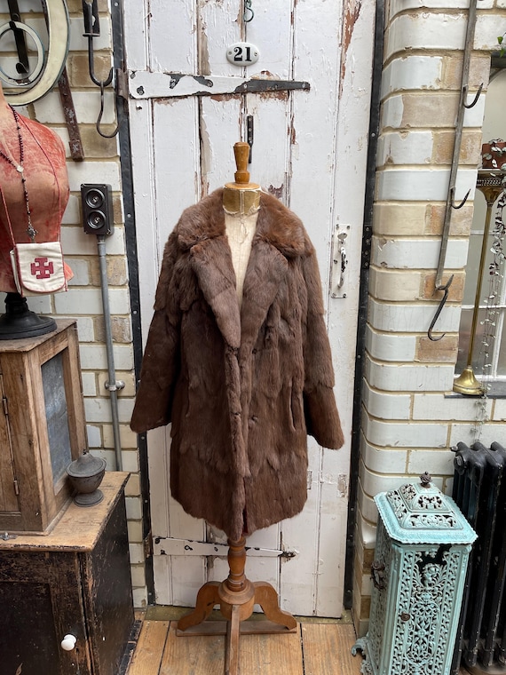 ジャケット・アウター vintage fur jacket / Mods coat Vintage Fur Jacket Fox Fur Jacket Parka Beige Size S 80s 90s - Etsy