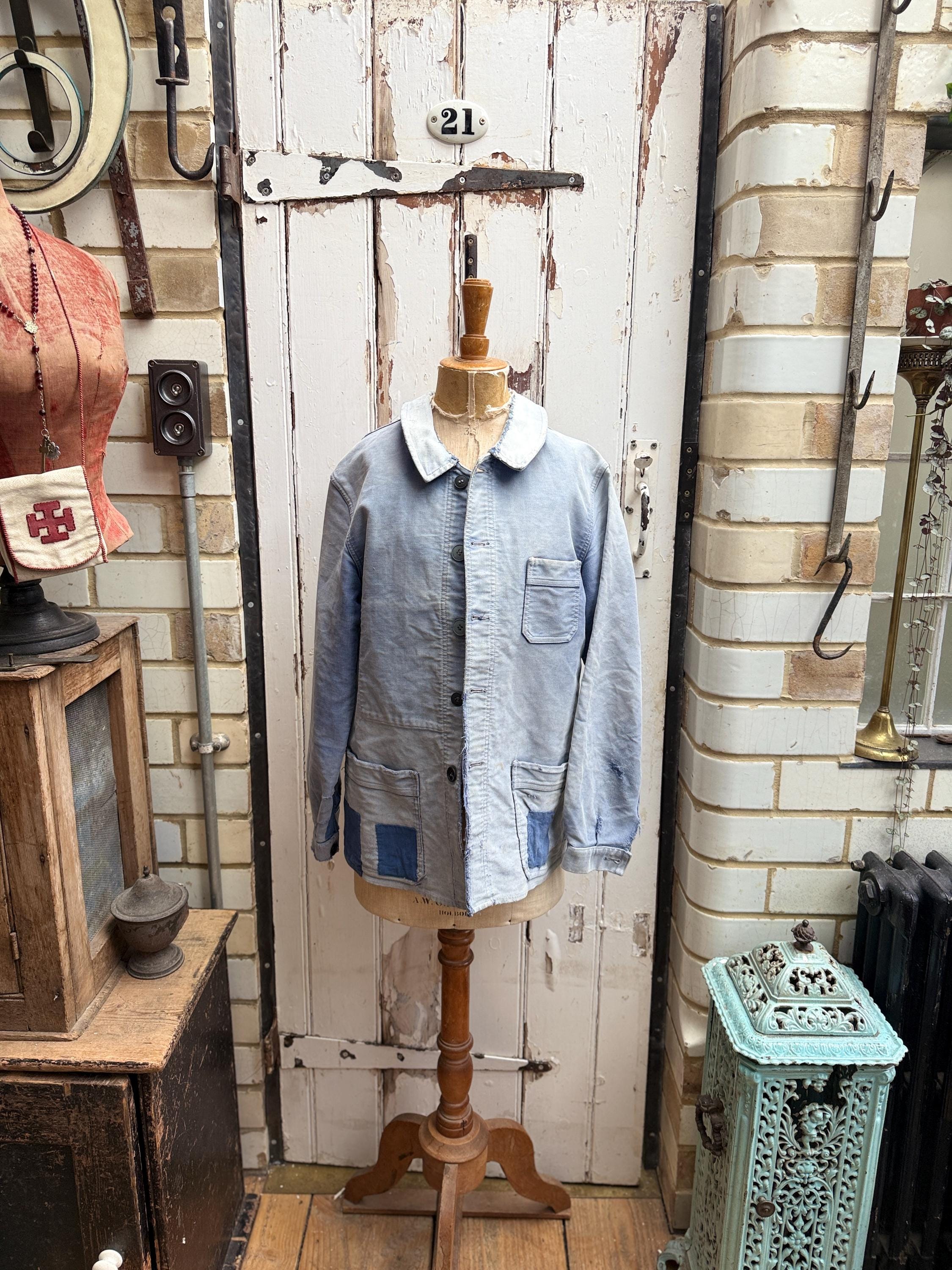 ジャケット・アウター 70s French Work Ink Blue Moleskin Jacket 70s French Work Ink Blue Moleskin Jacket