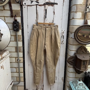 Antique beige cotton jodhpurs riding breeches size S