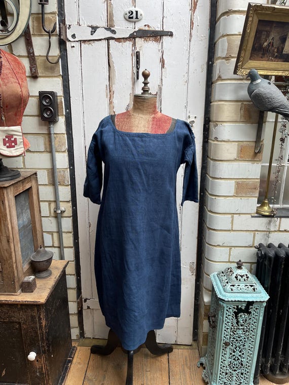 linen pinafore dress uk Sahara MTD4694 NTT Fluid Twill Black Pinafore Dress