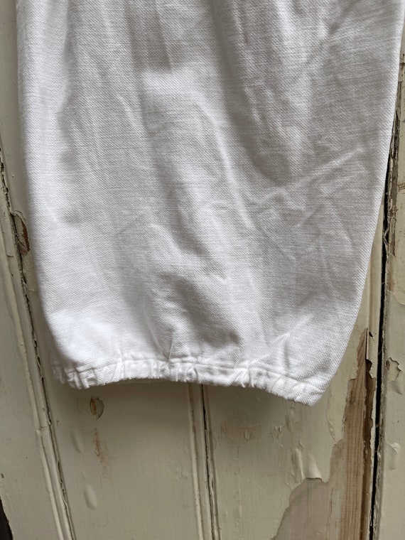 Antique Dutch handmade white warm cotton short tr… - image 6