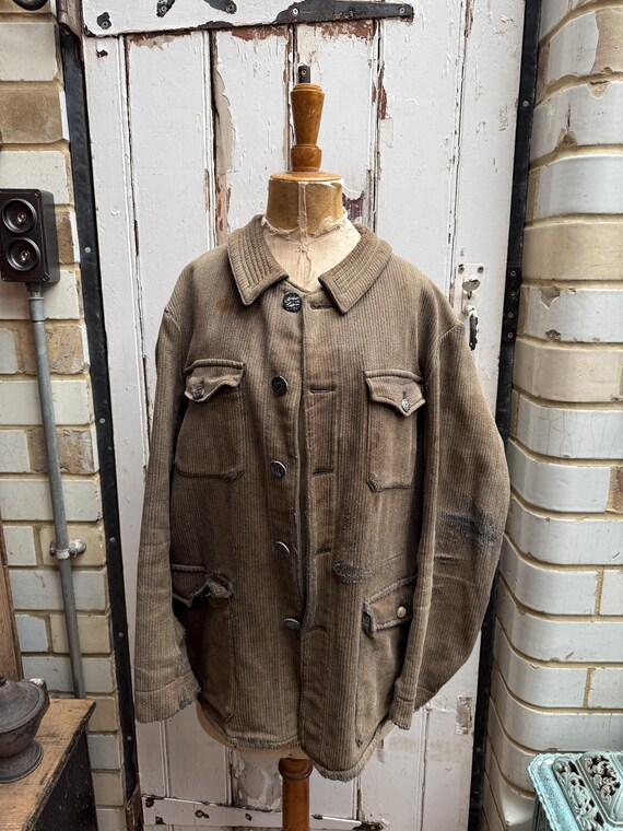 30's French Hunting Corduroy Jacketr*s様 〜40s French brown