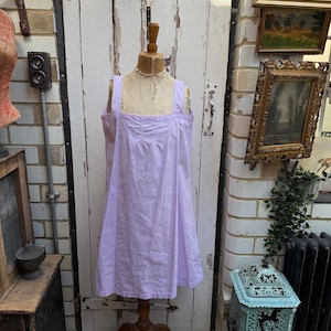 Antique French lavender cotton slip dress size S