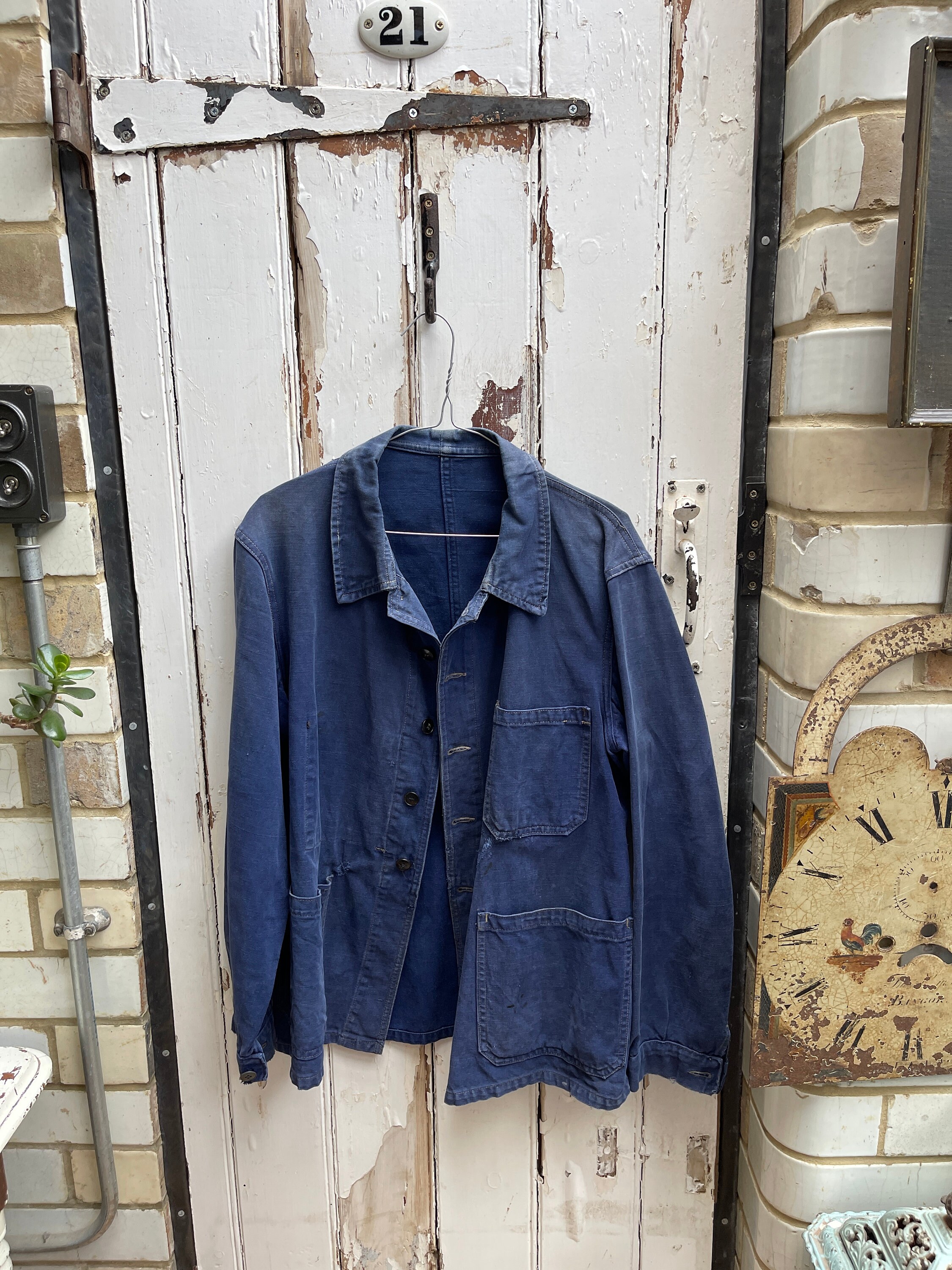 Buy Antique Vintage French Le Vetement Atlantique Blue Cotton 