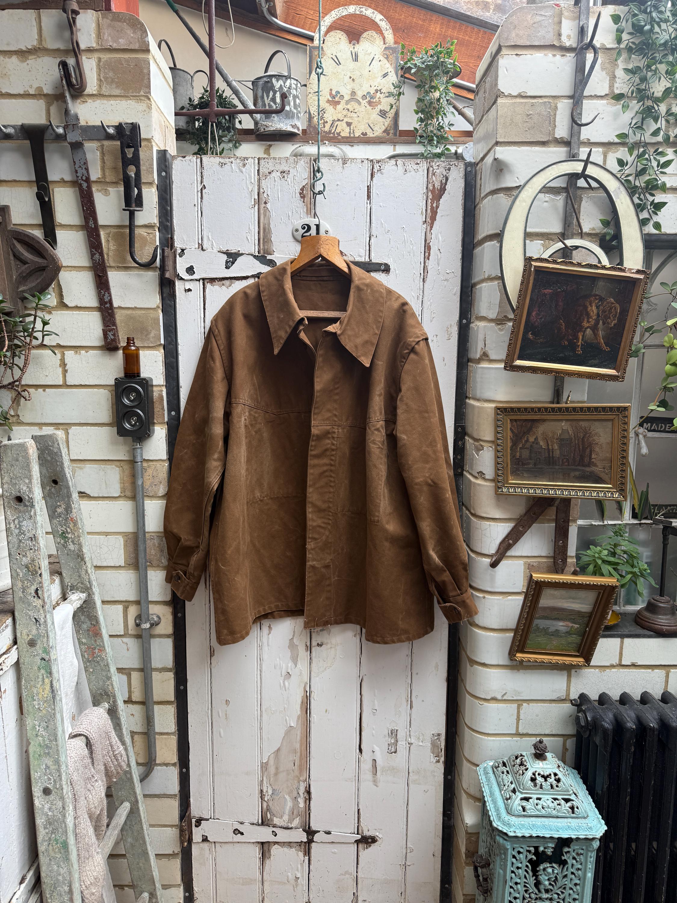 Antique French Brown Cotton Canvas Railway Jacket Size L - Etsy Antique French Brown Cotton Canvas Railway Jacket Size L - Etsy