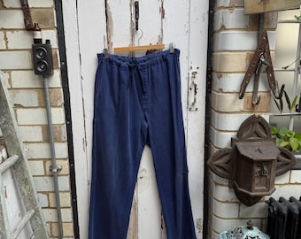 Vintage Le Pigeon Voyageur Work Trousers, Indigo Blue Workwear Vintage Le Pigeon Voyageur Work Trousers, Indigo Blue Workwear
