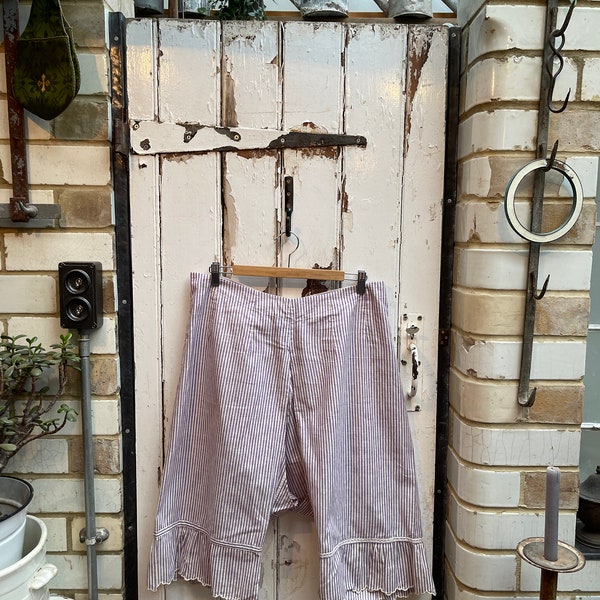 Brompton Stripe Pocket Detail Bloomers in Beige main image 1